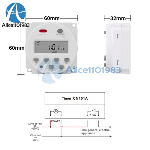DC 12V 24V AC 110V CN101S Timer Switch Controller Automatic Cycle Timing Switch - Picture 58 of 108
