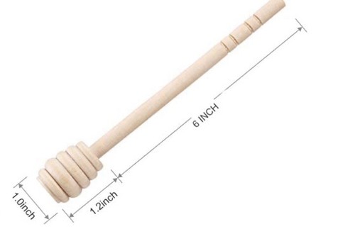 Honey Dipper Wooden Honeycomb Stick- Drizzle Honey - Picture 4 of 4