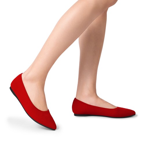 Women Slip On Ballet Flats Pointed Toe Breathable Casual Office Work Flat Shoes - Picture 25 of 26