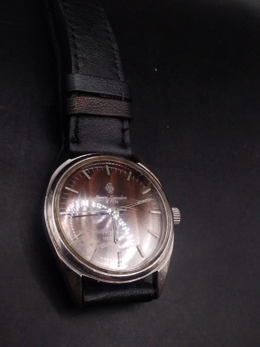 Vintage Henri Sandoz Fils Uhr Beautiful Two Tone Dial Tropicalize Overwound - Bild 2 von 8