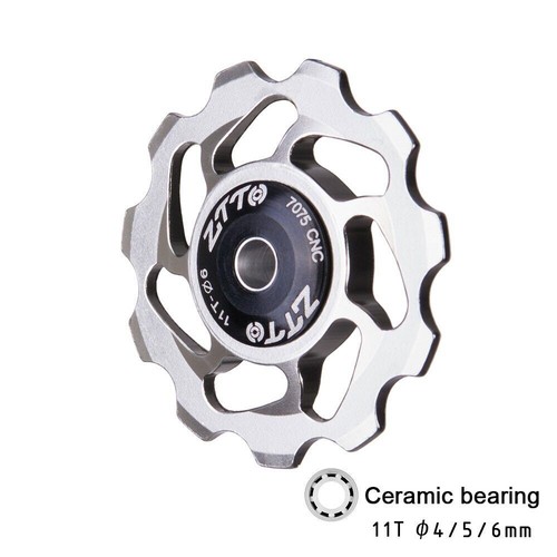 11T MTB Bicycle Rear Derailleur Jockey Wheel Ceramic Bearing Pulley CNC Road - Picture 18 of 31