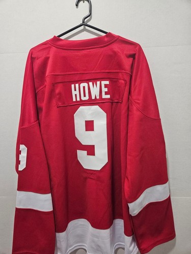 GORDIE HOWE #9 CUSTOM STITCHED DETROIT HOME RED HOCKEY JERSEY SIZE 3XL MR HOCKEY - Picture 2 of 10