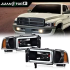 LED Tube C Light Bar Headlights Lamps Fit For 1994-2002 Dodge Ram 1500 2500 3500
