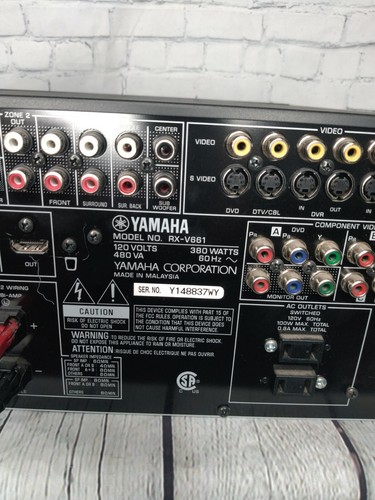 Yamaha RX-V661 Natural Sound HDMI Stereo Receiver W/ Remote & Antenna Bundle! - Picture 5 of 8