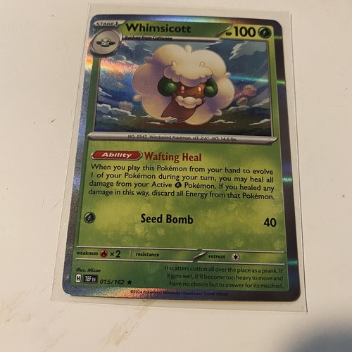 Whimsicott - 015/162 - Holographic - Rare - Pokémon Trading Card Game - Picture 1 of 2