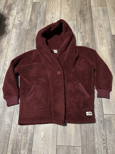 Giacca oversize The North Face Campshire Wrap Sherpa pile rosso granato taglia S-M - Foto 1 di 7