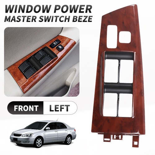 Interruptor de ventana lateral del conductor placa de bisel de ajuste para Toyota Corolla 2003-2008 izquierda - Imagen 1 de 10