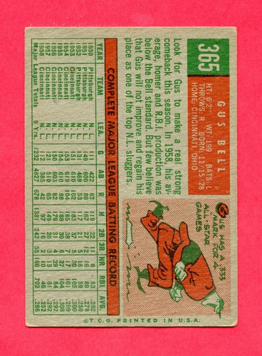 1959 TOPPS Baseball Complete Your Set **You Pick** 301 - 400 - Picture 284 of 499