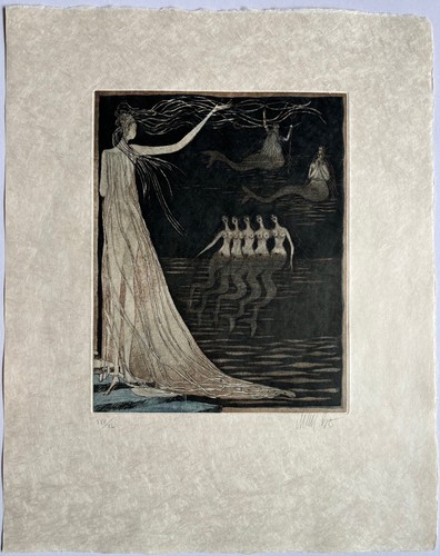 LARS BO GRAVURE SIGNÉE AU CRAYON HANDSIGNED ETCHING LA PETITE SIRENE HC ANDERSEN - Picture 3 of 3