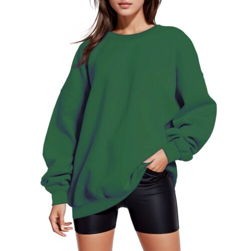 Women Long Sleeve Fleece Jumper Tunic Tops Ladies Pullover Blouse Plus Size - Picture 21 of 37