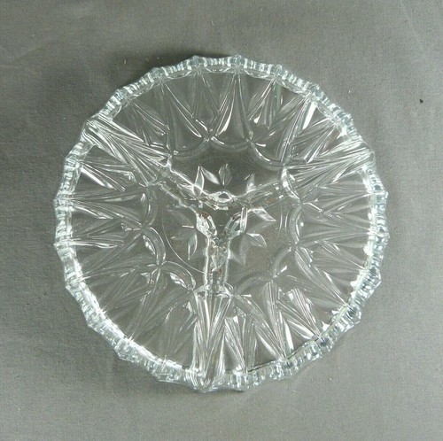 ⭐French Vintage 1950's Set of 3 Crystal Three-Section Relish Serving Dishes Nuts - Bild 4 von 7