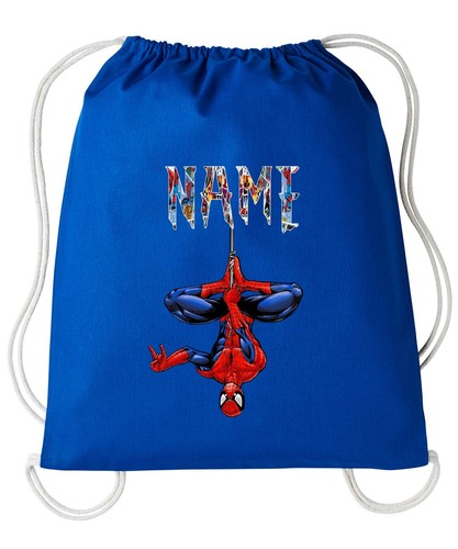 Personalised spiderman Drawstring bag, Back to school bag, kids gift gymsac - Picture 9 of 12