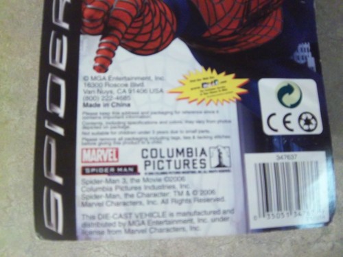 Neu Marvel Spider-Man 3 Die-Cast Auto #S679 (06') Maßstab 1:64 + Miniaturkarten - Bild 10 von 19