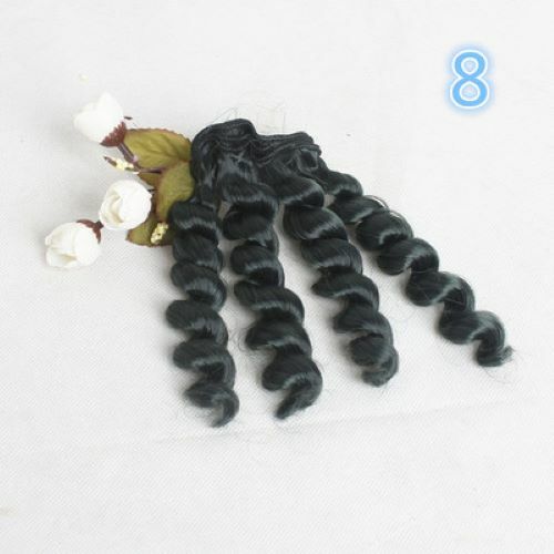 Natural Black Brown Color Hair For Monster Demon Doll Wig For BJD Doll Wigs Hair - Picture 24 of 26