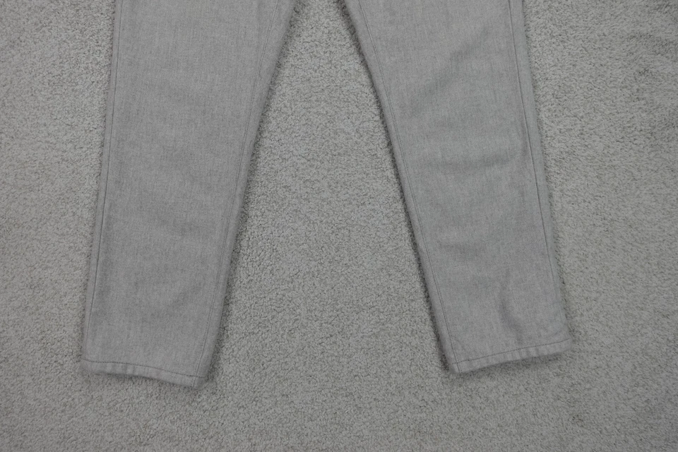 Pantalones Luigi Borrelli Napoli 33x28 Gris Franela Suave Lana Calce Ajustado Chino 5 Bolsillos Foto 3 de 4