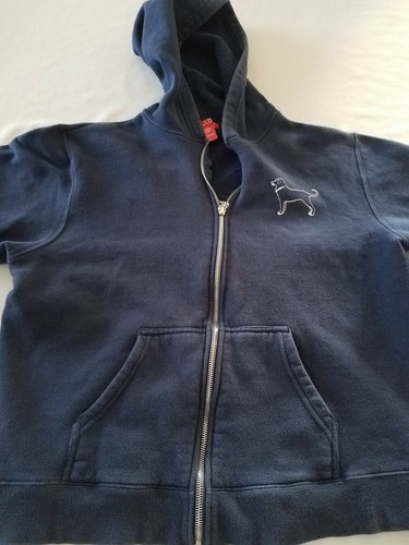 The Black Dog Marthas Vineyard Full Zip Hoodie hooded Jacket youth large blue