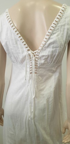 Vestido PHILOSOPHY DI ALBERTA FERRETTI Blanco Corte Corpiño Sin Mangas Forrado - Imagen 7 de 10