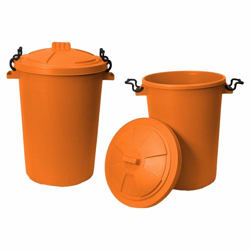 2 x 50L Bin Dustbins With Lids Clip Lock Storage Waste Garbage For Kitchen Home - Picture 18 of 21