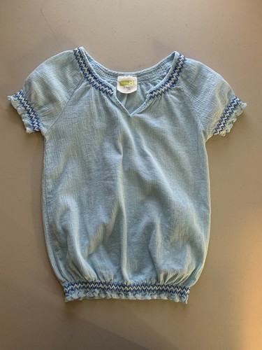 Crazy 8 Girl’s Blue Boho Top & Denim Paperbag Waist Shorts Set, Size S (5/6) - Picture 6 of 16
