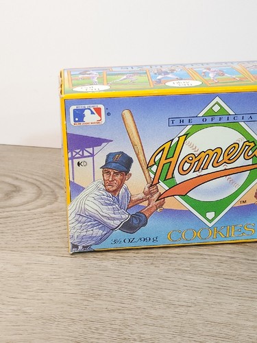 The Official HOMERS COOKIES Box 1989 1st Edition Baseball Cookies UNUSED Box - Picture 2 of 8
