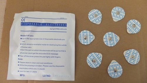 CONTEC 100PCS (5 Confezioni) Elettrodi Monouso per Monitor Paziente ECG/ECG - Foto 4 di 5