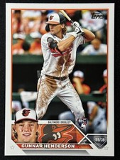 Gunnar Henderson RC 2023 Topps Series 1 #206 Rookie Card Baltimore Orioles MVP