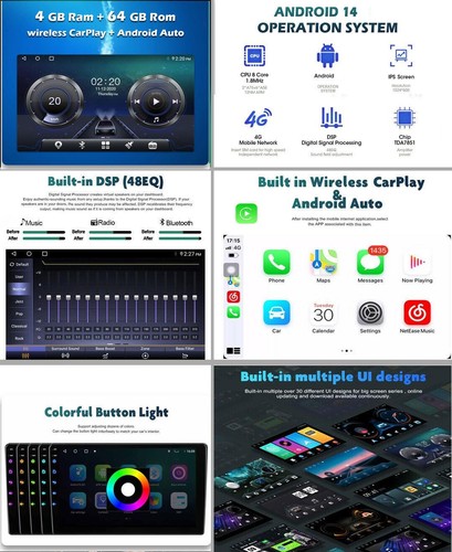 7'' Car Stereo Radio GPS 8 Core For Toyota RAV4 Rav 4 xa40 2012-2019 Wifi 4+64GB - Picture 4 of 9