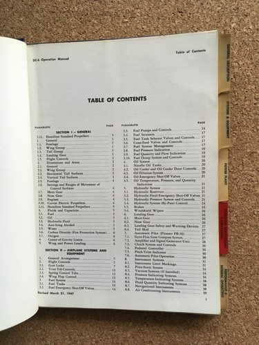 1947 Douglas Aircraft DC6 Operation Manual Airplane Plane - Picture 4 of 16