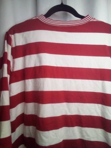 Sport Savvy Jacket 2X Full Zip 3/4 Sleeve Zipper Pockets Stripe Red White - Picture 12 of 14