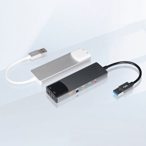 USB Soundkarte 7.1 5.1 Kanal Externer Audio Konverter SPDIF für Laptop Desktop - Bild 4 von 8