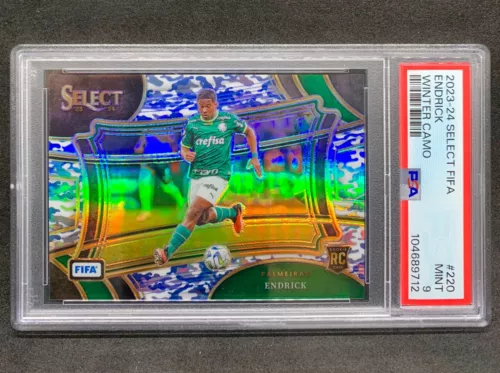 2023-24 Select FIFA ENDRICK Winter Camo Prizm Rookie RC SP /99 #220 Mint PSA 9