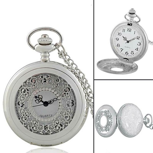 Vintage Steampunk Quartz Pocket Watch Necklace Chain Classic Pendant Gift Retro - Picture 28 of 44