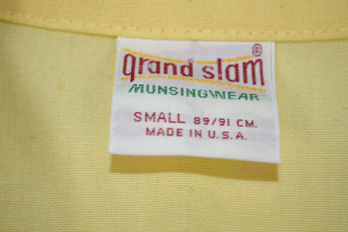 Penguin Jacket VTG Grand Slam Munsingwear Size S 70s Lemon Yellow Zip Made USA - Picture 4 of 11