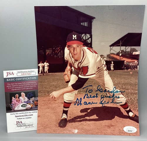 Warren Spahn - Fotografia firmata 10” x 8” - Certificata JSA - Autografo MLB - Foto 1 di 3