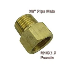Pipe Fitting 3/8" BSP BSPP Male to Metric M16 M16X1.5 Female Adapter