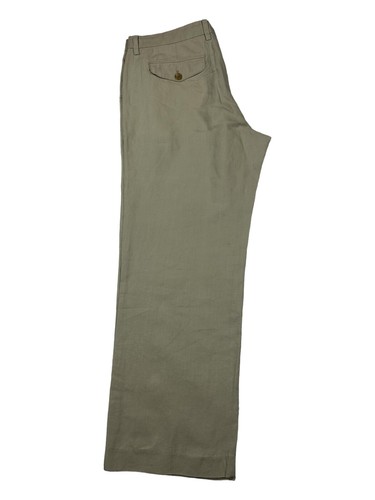 Kenneth Cole Reaction Mens Size 38x30 Straight Casual Drawing Linen Beige Pants - Picture 14 of 21