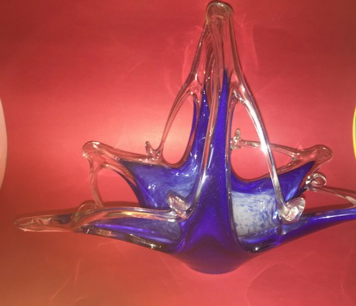 Vintage Chalet Flared Art Glas Vase / Schale - Bild 7 von 7
