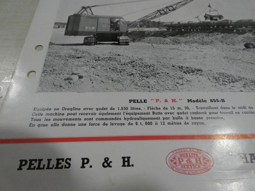 brochure harness sweeper P&H models 855 b 1400 1600 100 150 255a 655b 955 1055 - Picture 2 of 4