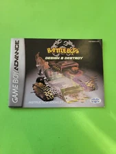 Battlebots Design & Destroy GBA Instruction Manual Booklet ONLY