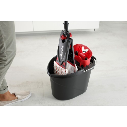 Vileda Ultramax Set XL Flat Mop Bucket Handle Head Multi Surface Squeezing Solid - Picture 9 of 12
