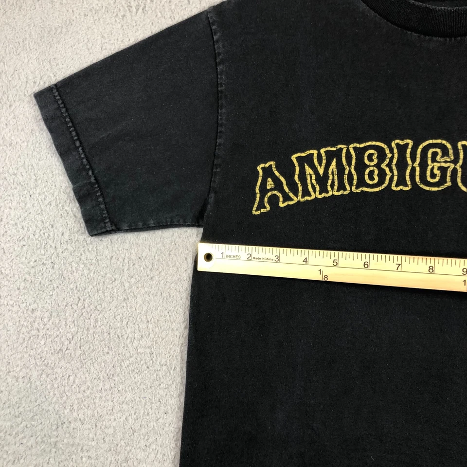 ambiguous T Shirt Mens S black sun faded  - Image 2 of 4