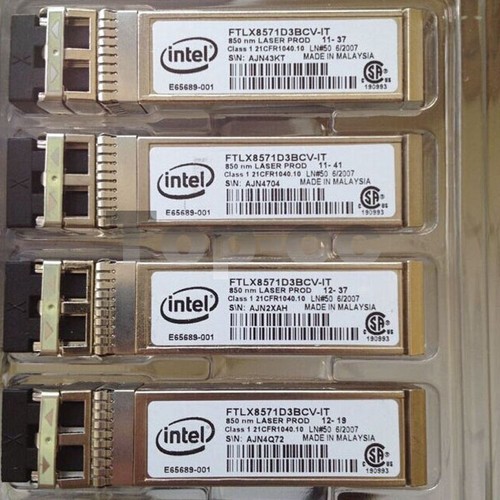 Intel FTLX8571D3BCV-IT E10GSFPSR E65689-001 Ethernet SFP SR Transceiver module - Photo 2/4