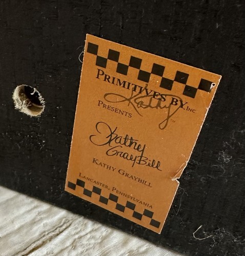 Vintage primitiver hölzerner 13 Zoll Weihnachtsmann Kathy Graybill Primitives von Kathy - Bild 11 von 11