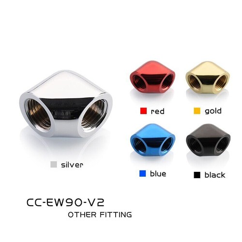 Bykski CC-EW90-V2 G1/4 Double Female 90 Degree Connector Extended Elbow Fitting - Photo 2/16