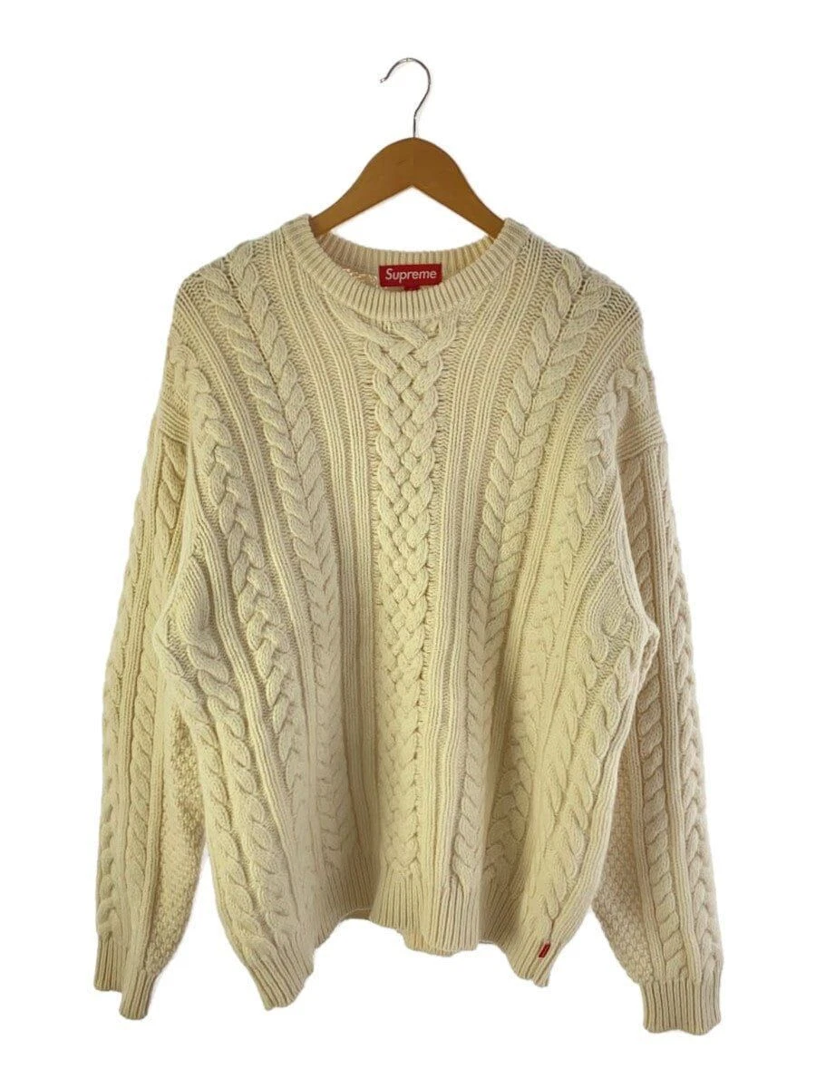 Pull tricot Supreme (mince L laine crème occasion