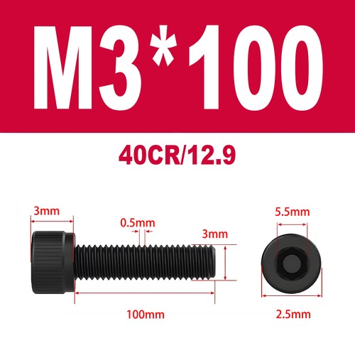 DIN912 12.9 legierter Stahl Zylinderschrauben Innensechskant M1.4-M3 - Bild 115 von 115