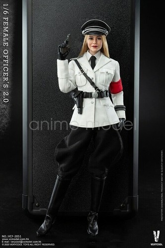 VCF2051 scale VERYCOOL Female figure Officer 2.0 White Uniform Soldier Doll 1/6 - Picture 3 of 11