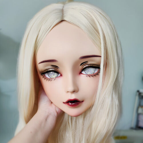 Kigurumi Animated Female Head Shell Transgender Doll Face Elf Mask Cosplay BJD - Picture 12 of 21