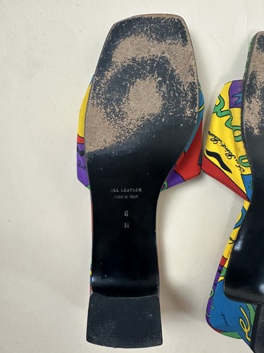 Vintage YSL Yves Saint Laurent “Love” Sandal Slides US 8 *RARE* - Picture 11 of 12