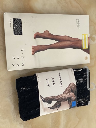 WOMEN'S ELEGANT, FASHION TIGHTS PANTYHOSE FOOTED STOCKINGS HOSIERY~SIZE 1X LOT 2 - Picture 10 of 24